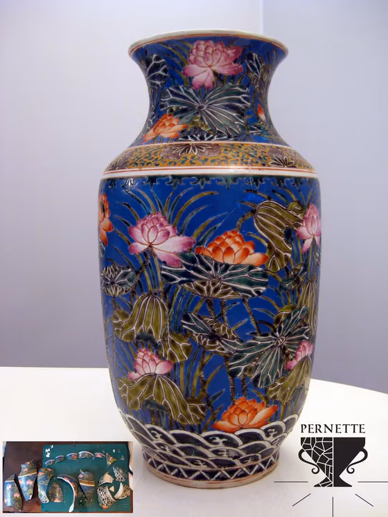 Restauration illusionniste d'une porcelaine chinoise