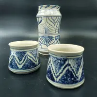 Gobelets et albarello, dynastie Mamelouk, XIII ème siècle, Egypte